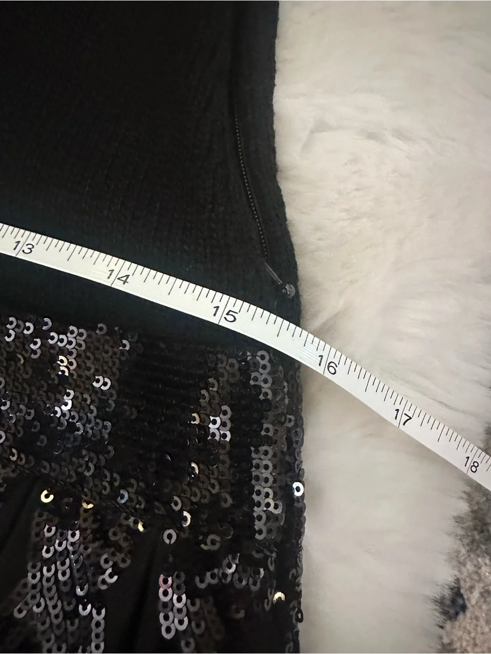 Polo Ralph Lauren Girls Black Knit Drop-Waist Sequin Pleated Dress L/XL Pristine